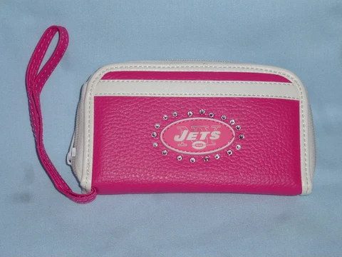 New York NY JETS   Womens/Girls  PINK FASHION WALLET with Rhinestones  NEW! Cover