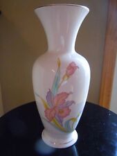 Vintage Porcelain Pink 10.5" Hand Painted Vase from Japan 