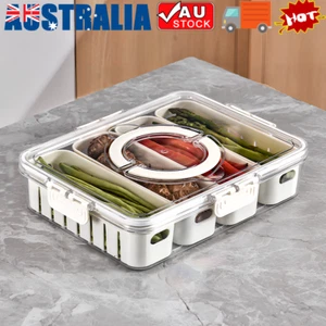 2PCS Clear Refrigerator Storage Rack Fridge Organizer Drawer Egg Kitchen Box AU - Picture 1 of 11