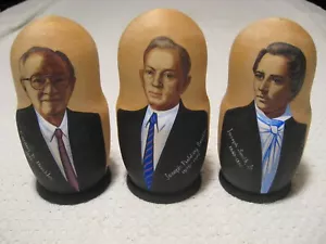 Vintage 2001 LDS Mormone signierte Propheten der Kirche Holz verschachtelte Puppen Figuren - Bild 1 von 18