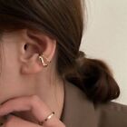 Woman 14K Gold Plated 2 Layers Earring Clip Ear Cuffs Cartilage No pierce 2pcs