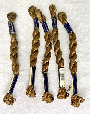 5 MINT Anchor Perle Pearl Cotton #889 Brown Embroidery Floss Vintage Skein - Image 1 of 3