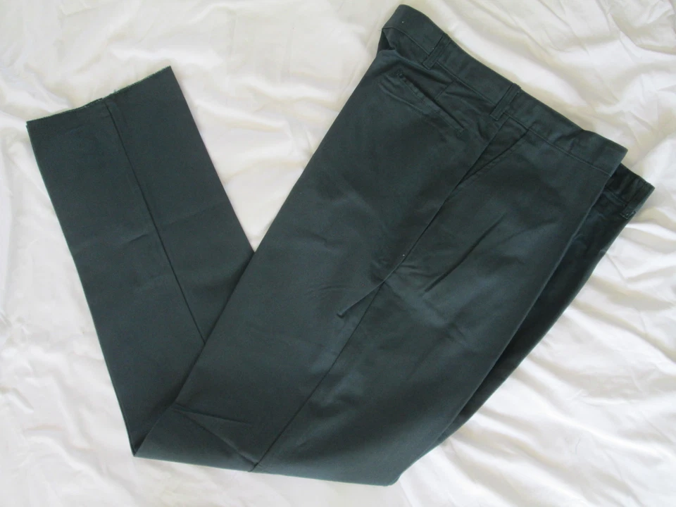 Pantalones Hombre Uniforme de Trabajo Chino Mecánico Gris 34 35 Sin Dobladillo a 37" Plano NUEVO  Foto 1 de 3