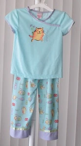 Girls Pajamas Long Sleeve Light Aqua Cats Xhilaration New Size Medium - Picture 1 of 3