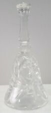Mini Pressed Glass Bell Sun Spiral Shape Missing Clapper 4.5 inches tall 
