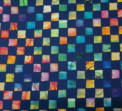 31" Living Coastal P&B Textiles Small Blocks Check Square Multicolor Navy - Image 1 of 3