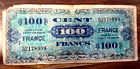 FRANCE 100 FRANCS 1944 ALLIED SERIES DE WORLD PAPER MONEY CIRCULATED UNGRADED