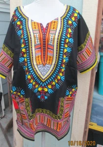 Camisa Africana Estampado Dashiki Hombres Mujeres Sucun Hippie Top Blusa 2XL - Imagen 1 de 2