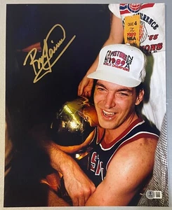 BILL LAIMBEER SIGNED DETROIT PISTONS 11x14 NBA CHAMPS PHOTO BECKETT WITNESS COA - Picture 1 of 1