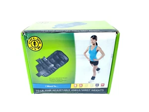 Gold's Gym Adjustable Ankle Wrist Weights 10 LB Pair (2) 5 lb In Box - Picture 1 of 10