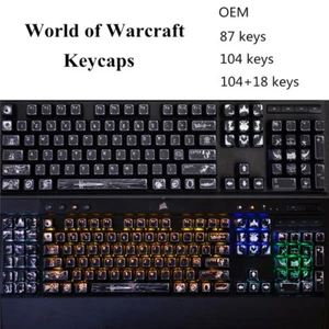 Alliance Horde Backlit 104/87 Keycaps – OEM Side Carved For MX Switches K95 - Picture 1 of 15