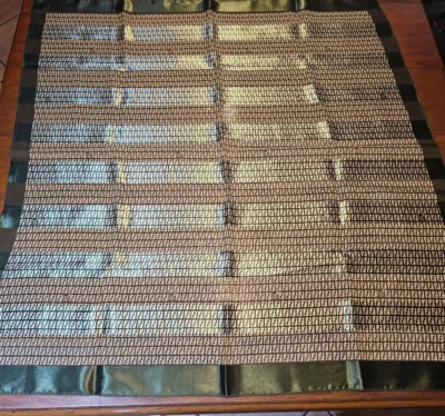 Pañuelo bufanda de seda Fendi verde oscuro y tostado para mujer Foto 1 de 2