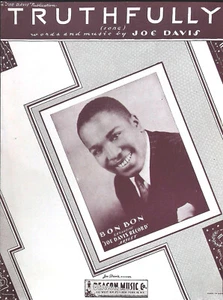 Truthfully Vintage Sheet Music by Joe Davis. Bon Bon Photo On Cover 1944 - Picture 1 of 1