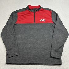 UNLV Shirt Mens XL Gray Colosseum Pullover 1/4 Zip Long Sleeve Athletic Stretch.
