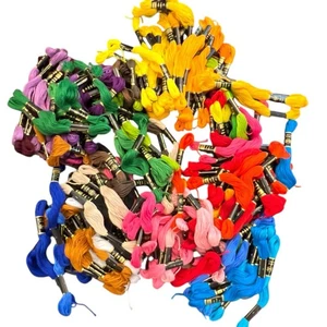 135+ IRIS Assorted Color Skeins Six Strand Cotton Embroidery Floss Thread Needle - Picture 1 of 7