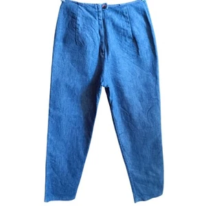 24x25 Vintage 70er Jahre High Waist Blue Denim Jeans Pykettes Stretch Hippie - Bild 1 von 9