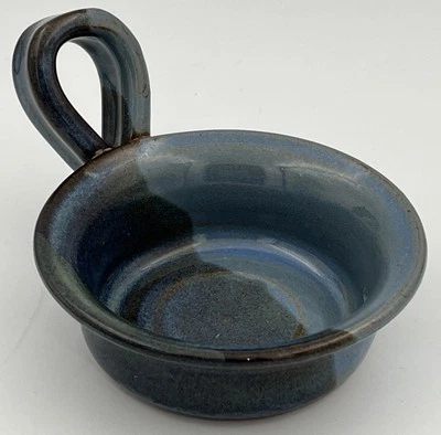 Candelabro pilar de cerámica Mudworks esmalte azul sin astillas ni grietas Foto 1 de 4