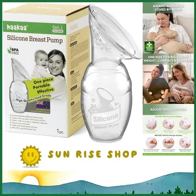 Versatile 4oz Manual Breast Pump in Clear Silicone - Ideal for Nursing Moms - Image 1 of 4