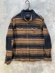 Roark Flannel Shirt Mens Medium Button Snap Elbow Patch - Picture 1 of 7