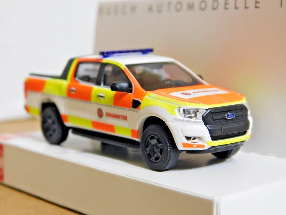 Busch 52848 1/87 HO 2016 Ford Ranger Johanniter Wurzburg ajuda humanitária novo na caixa - Imagem 1 de 4