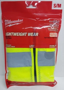Chaleco de seguridad Milwaukee High Vis amarillo S/M 48-73-2241H tipo R clase 2 *NUEVO* - Imagen 1 de 7