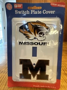 Missouri Tigers Mizzou Licensed Aluminum Single Light Switch Plate Cover NEW - Picture 1 of 2