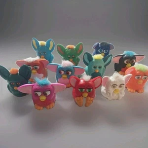  Vintage 1998 McDonald's Furby Hard Plastic Toys Lot Of 12 - Picture 1 of 2