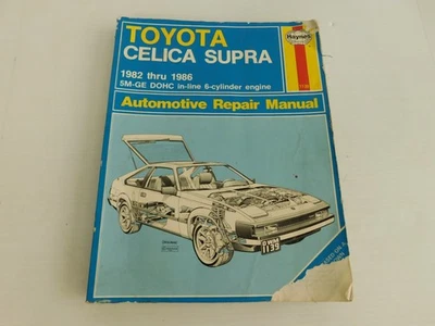 *LL* HAYNES TOYOTA CELICA SUPRA 1982 THRU 1986 AUTO REPAIR MANUAL (CYD146) - Image 1 of 3