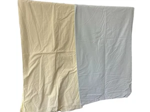 X2 M&S Dunelm Bed Sheets Size 5ft Double Flat Sheet Cotton Blend - Picture 1 of 14