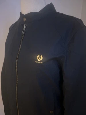 Chaqueta Belstaff Kelland Algodón Cera Negra, Talla 34 Pequeña Calce Ajustado Hecha en Inglaterra Foto 1 de 4