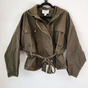 Chaqueta utilitaria Mare Mare x Anthropologie verde oliva Safari Denim para mujer M - Imagen 1 de 8