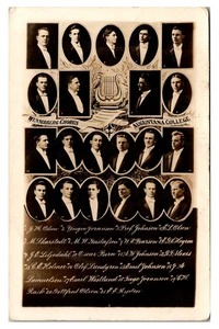 ROCK ISLAND, ILLINOIS - WENNERBERG CHORUS AUGUSTANA COLLEGE REAL PHOTO POSTCARD - Picture 1 of 2