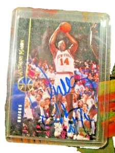 knicks anthony mason signed ud card - Picture 1 of 1