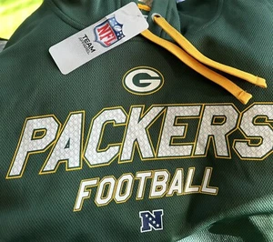Green Bay Packers Green Hooded Sweatshirt TX3 Warm Mens Large New with Tags - Picture 1 of 4