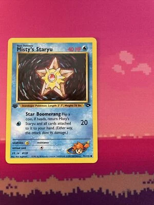 Pokemon Card Misty's Staryu Gym Challenge 1st Edition 92/132 Near Mint - Image 1 of 4