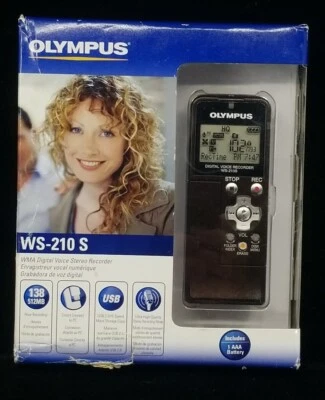 Olympus WS-210 S 512 MB, 138.5 Hours Handheld Digital Voice Recorder NEW Sealed - Image 1 of 4