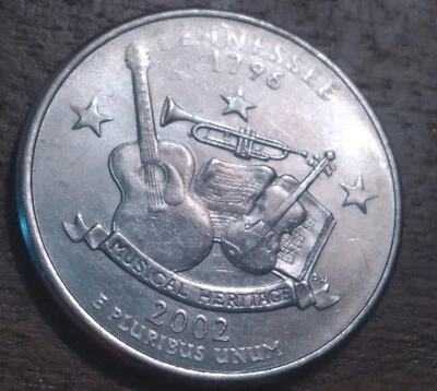 2002-D Tennessee State Quarter With Strike Through Error (Grease) - Image 1 of 4