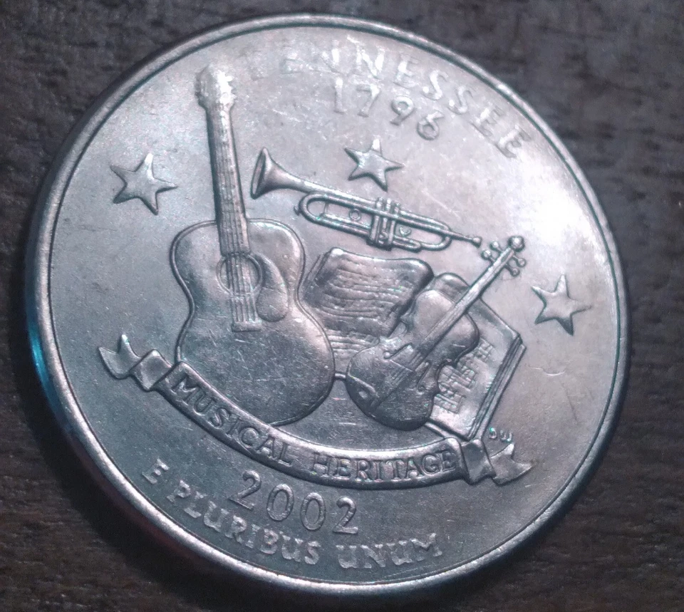 2002-D Tennessee State Quarter With Strike Through Error (Grease) - Image 1 of 4