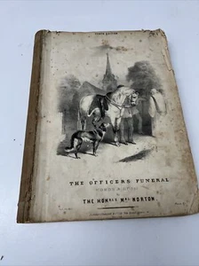 VINTAGE MUSIC SHEET BOOK 10th 1800s LONDON CHAPPELL MORTON OFFICER FUNERAL - Picture 1 of 12