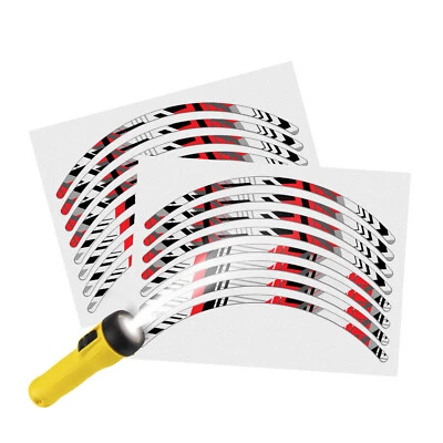 PEGATINA DE LLANTA REFLECTANTE SH25 roja de 17 pulgadas para Yamaha YZF-R15 08-13 14 15 16 17 Foto 1 de 4