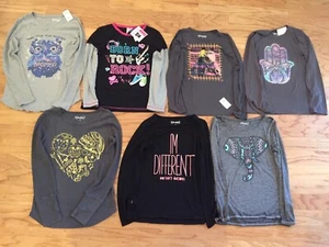 MUDD GIRLS & ST. EVE 7 PC LOT LONG SLEEVE SHIRT TOPS 4 NEW 3 EUC LOUNGE WEAR - Picture 1 of 12