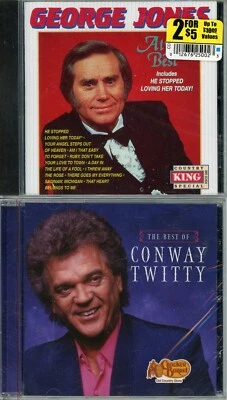 2 Country CDS: George Jones At His Best and The Best of Conway Twitty - Imagem 1 de 2