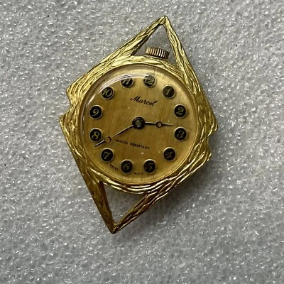 Vintage Marcel Pocket Watch Gold Tone Swiss Made Mechanical Wind Up  - Image 1 of 4