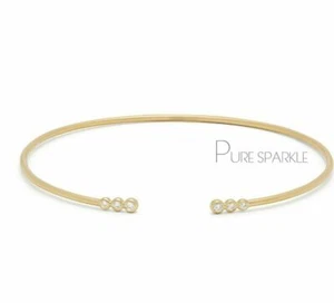 Brazalete Brazalete Hecho a Mano con Diamante Creado en Laboratorio de Oro 14K 0,22 quilates - Imagen 1 de 5