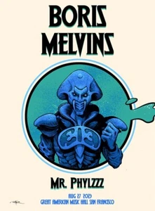 MELVINS / BORIS San Francisco 2023 (night #1) silkscreened poster by Arik Roper - Picture 1 of 1