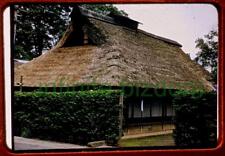 House with Thatched Roof in 1953 Japan - Original 35mm Kodachrome Slide
