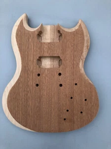corpo chitarra elettrica mogano stile corpo chitarra ricambio incompiuto - Foto 1 di 7