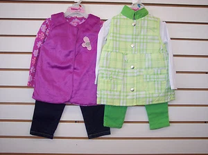 Juego de 3 piezas púrpura o verde para niñas Titicos bebés talla 6/12 meses - 18/24 meses - Imagen 1 de 17