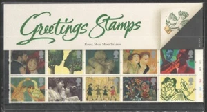 1995 Cyl W2 W1 W1 W2 Artists KX7 Greetings Booklet Pane Presentation Pack G4. - Bild 1 von 1
