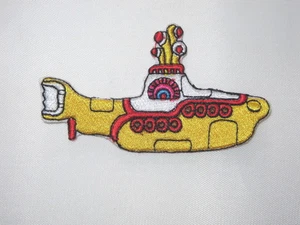 THE BEATLES YELLOW SUBMARINE 3.5" X 2" EMBROIDERED Sewn On/Iron On Patch.   - Picture 1 of 2